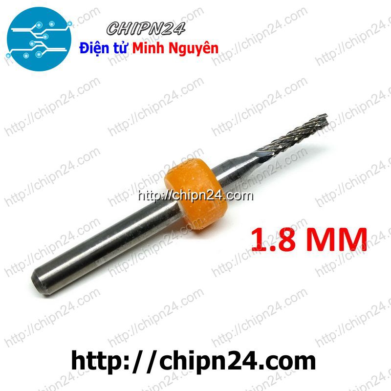 [1 CÂY] Mũi phay mạch in CNC 1.8mm