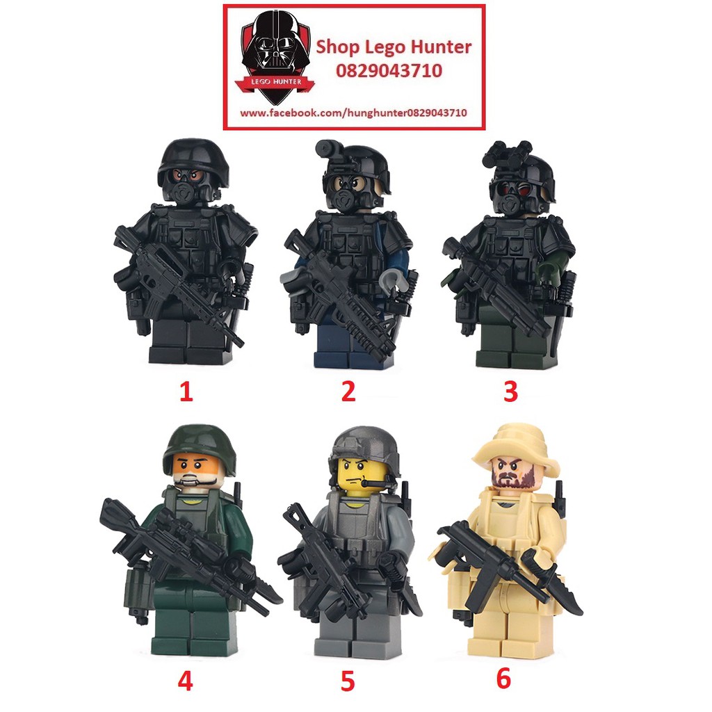 Xếp hình Army Swat minifigures Lính đặc nhiệm Diesen