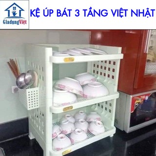[Nhựa Việt Nhật] Kệ Úp Bát 3 Tầng Việt Nhật Hàng Đẹp Cứng Cáp