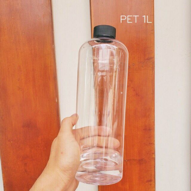 Chai pet 1 lít siêu dày nắp đen