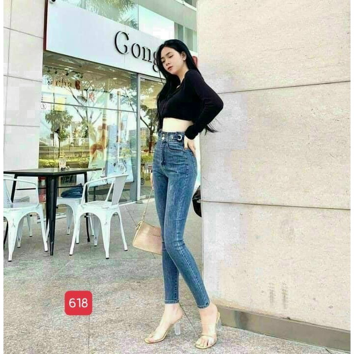 Quần jean nữ King168 , jean nữ cao cấp co dãn SN11