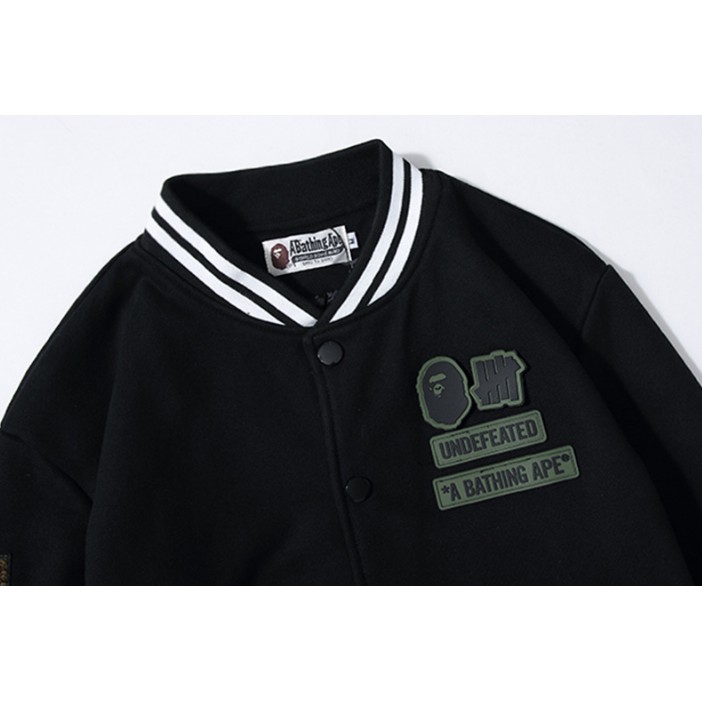 BAPE UNDEFEATED A BATHING APE Áo Khoác Bóng Chày Họa Tiết Rằn Ri Thời Trang Jallet 01