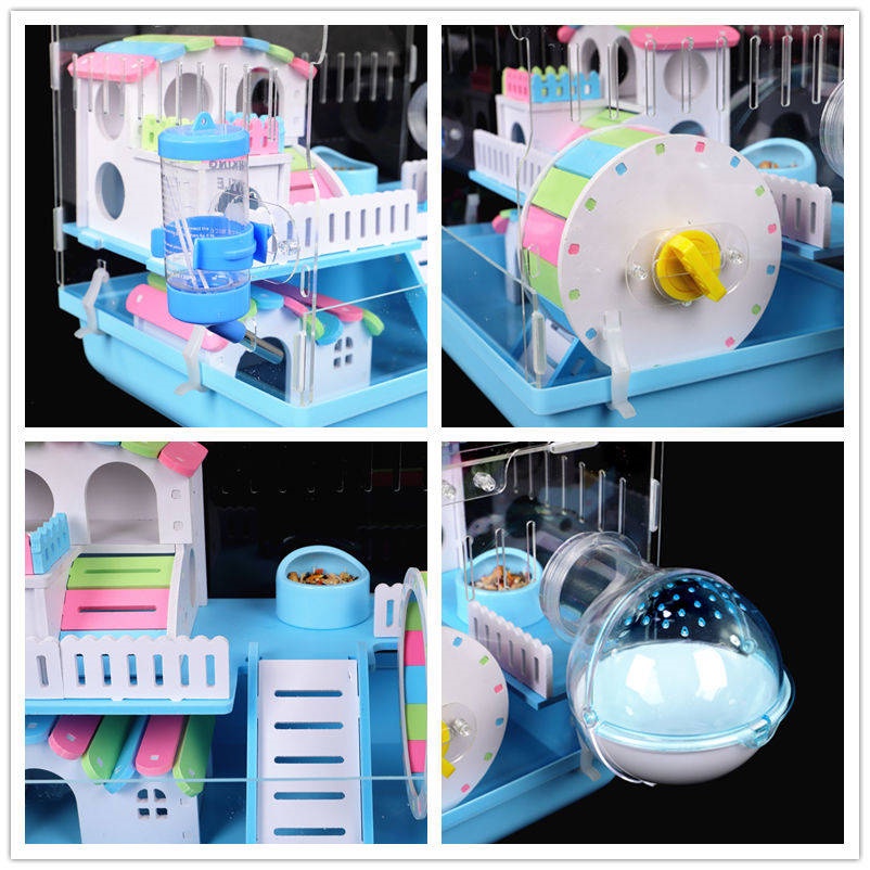 Lồng hamster JK41 và phụ kiện nội thất sang trọng đầy đủ dễ thương