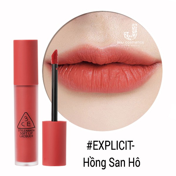 ( Có bill)Son Kem 3CE Màu Mới Soft Lip Lacquer | BigBuy360 - bigbuy360.vn