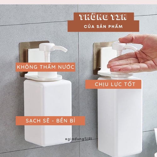 DEAL SỐC Giá Móc Treo Bình Xà Phòng, Bình Sữa Tắm Với Nhựa Cứng ABS Cùng Lớp Keo Chịu Lực Chống Thấm Nước