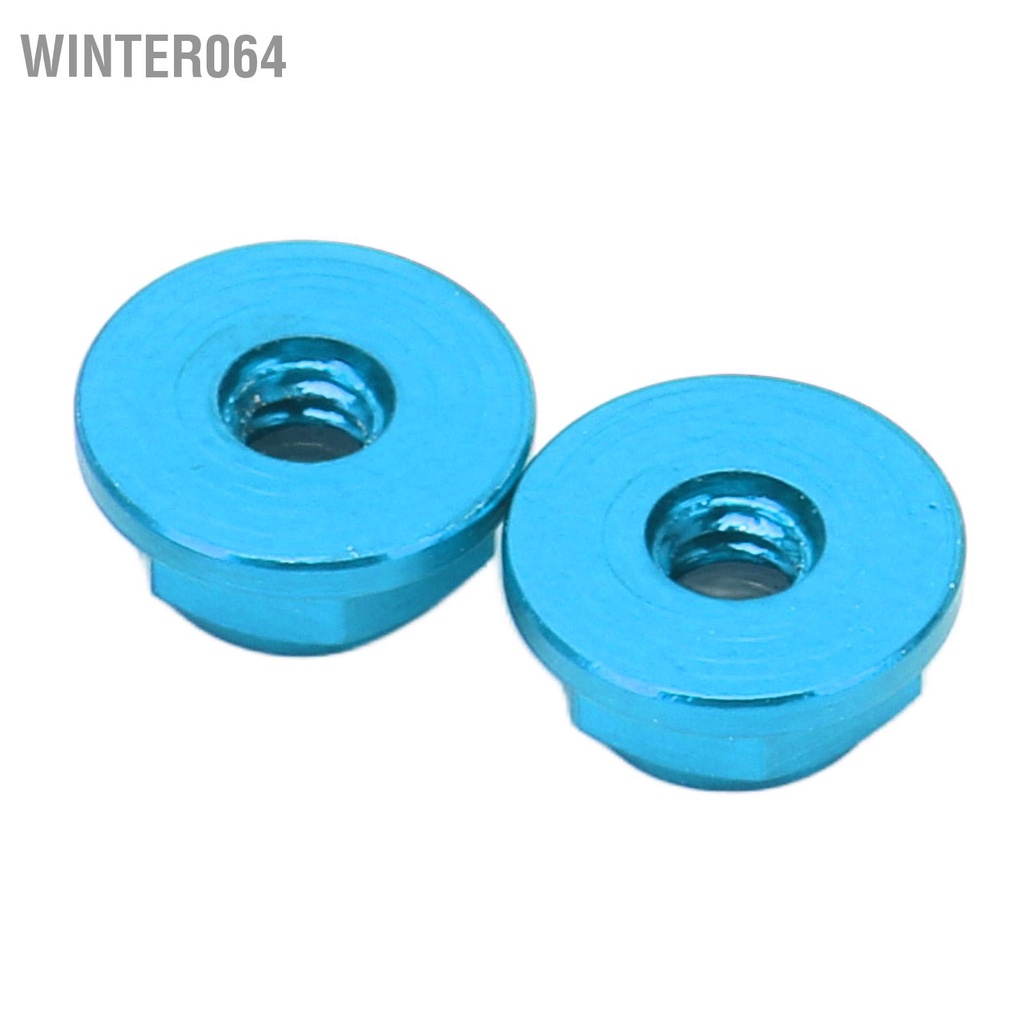 Winter064 8 cái 1/24 M2 Đai ốc chống lỏng lẻo Hợp kim nhôm mặt bích Nylon Lót tự khóa Hex cho trục SCX24
