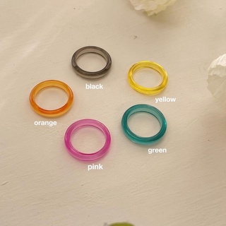Set nhẫn nhiều màu Hàn Quốc