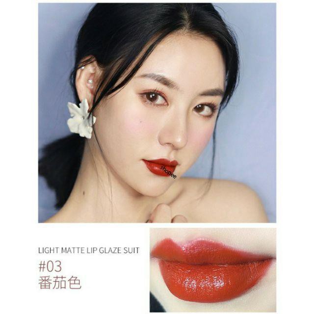 Huuvinh Set 5 Son Kem Nhung Hold Live Light Matte Lip Glaze Suit(2,5g/cây) MHB12