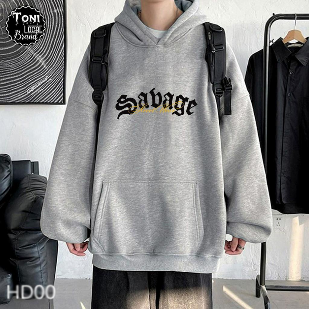 Áo Hoodie Local Brand SABAGE nỉ bông cực dày form rộng Unisex giữ ấm chống nắng
