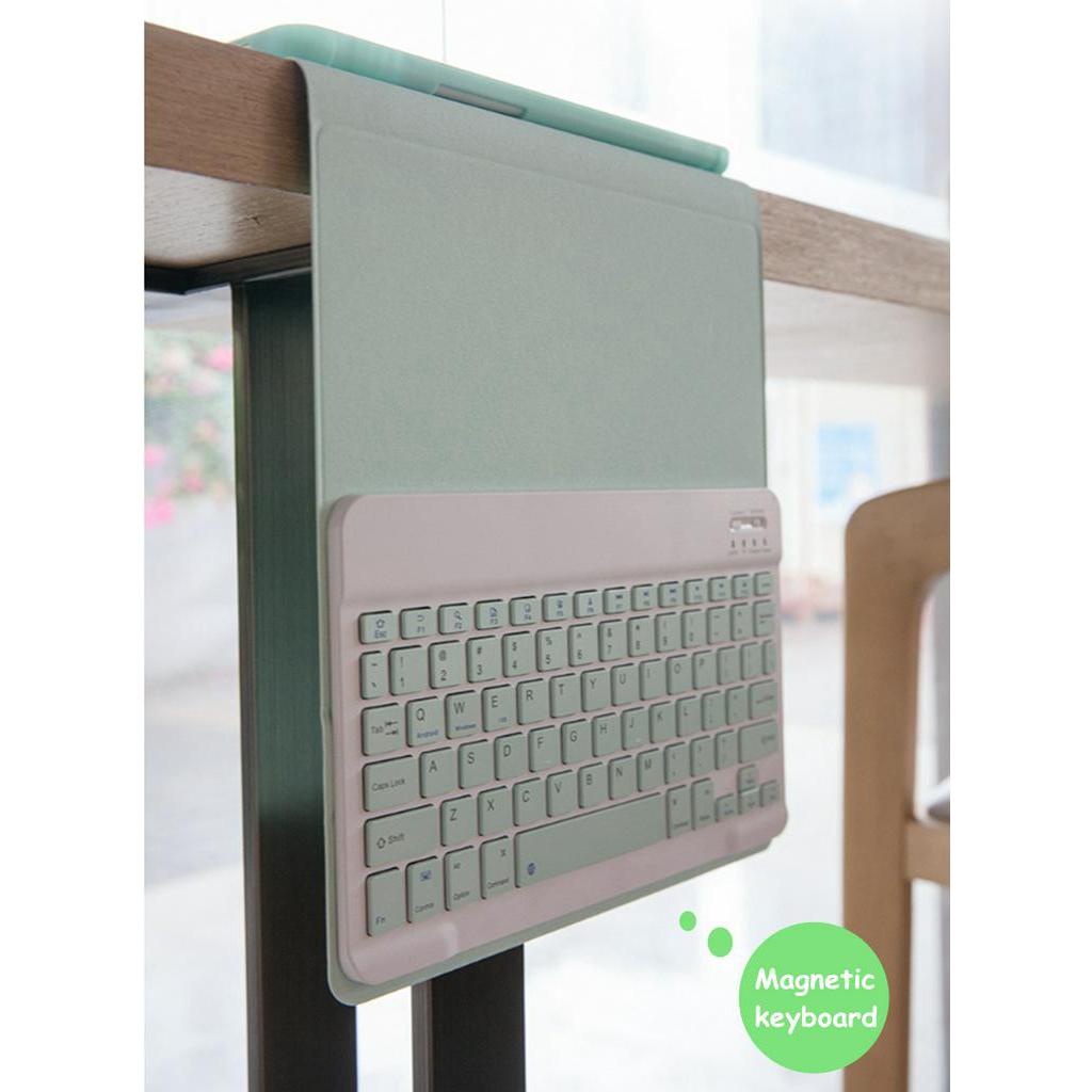 Tablet Keyboard Casing & Pencil Holder Wireless Bluetooth Keyboard Soft Silicone Tabl
