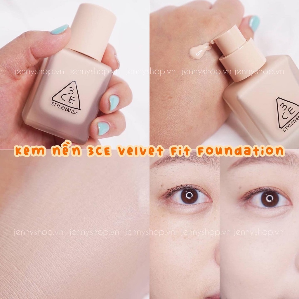 Kem Nền 3CE Velvet Fit Foundation