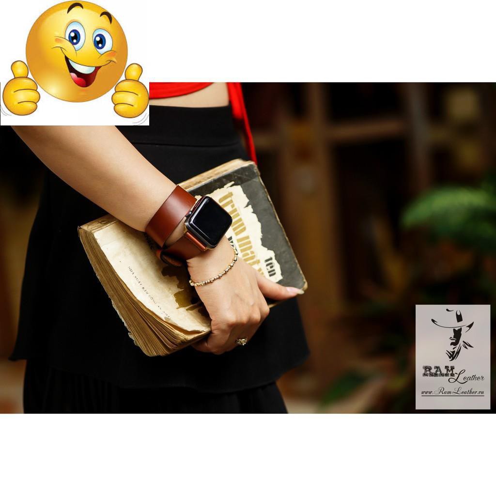 TỔNG HỢP APPLE WATCH DA BÒ THẬT-CHÍNH HÃNG RAM LEATHER- ĐỦ SIZE APPLE WATCH 38/40 - 42./44 .