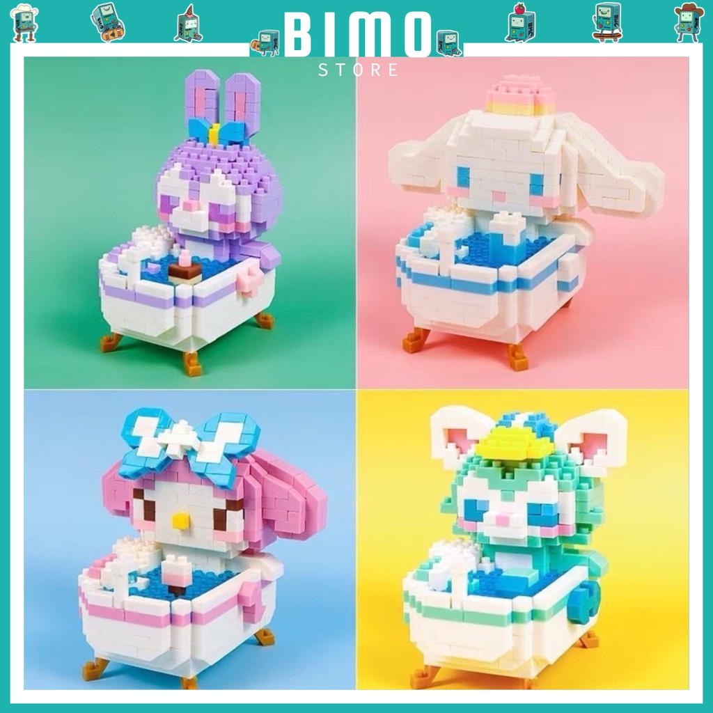 Mô hình lắp ráp 3d hình thỏ stella,totoro,hello kitty dễ thương,đồ chơi lắp ráp cho bé dạng nanoblock-Bimo.store
