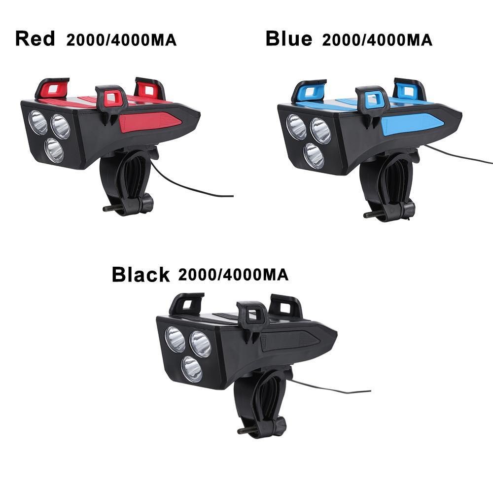 Giá Đỡ Điện Thoại Kiêm Còi Xe Đạp Đa Năng 4 Trong 1 Heceh