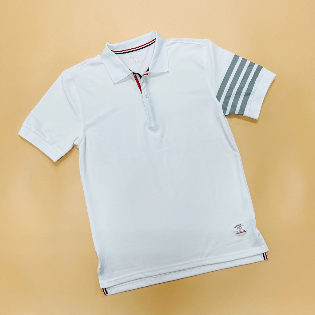 ÁO THUN NAM CHÂT LIỆU THUN CÁ SẤU CAO CẤP CỔ BẺ PHỐI SOC TAY THỜI TRANG