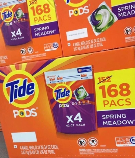 Viên giặt tide pods 3in1 của Mỹ- bịch 42 viên