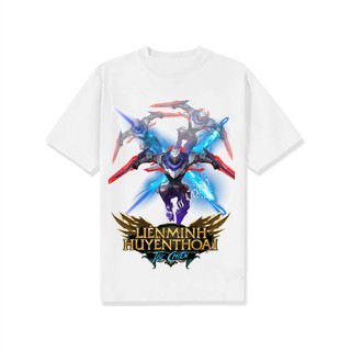 Áo Liên Minh Tốc Chiến Cổ Tròn Màu Trắng Trang Phục Zed Dành Cho Gamer