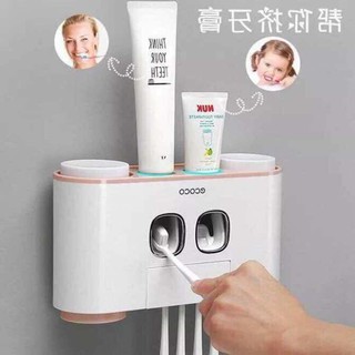 Nhả kem đánh răng ecoco, nhả 2 ống kem đánh răng, kèm 4 cốc