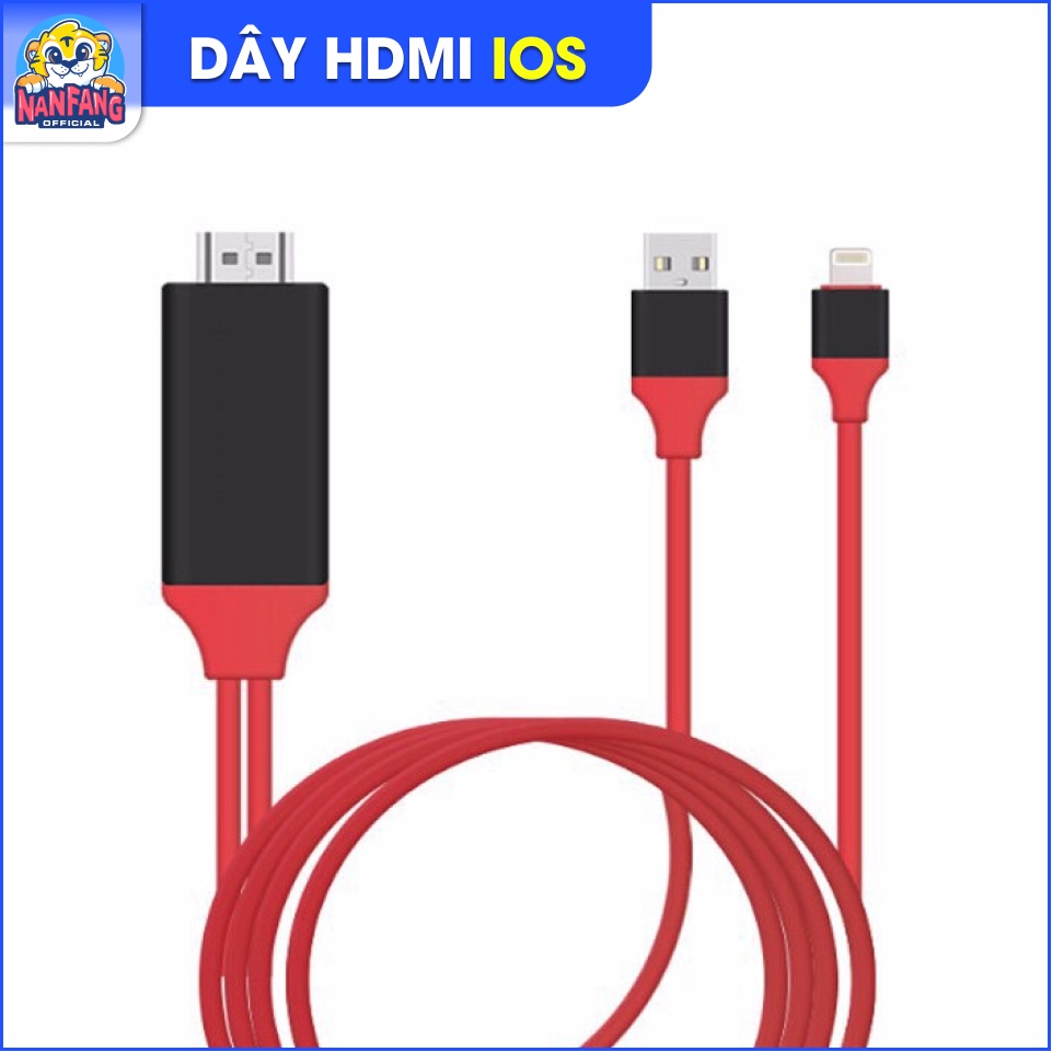 Dây cáp hdmi kết nối với máy chiếu cho Iphone/Ipad, Tivi, Laptop - NanFang