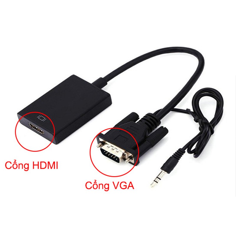 Cáp chuyển đổi VGA sang HDMI có audio