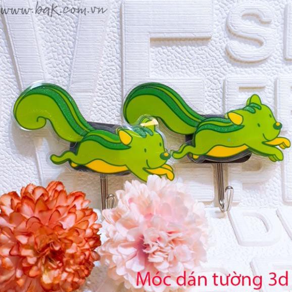 Móc dán tường họa tiết 3D siêu đáng yêu