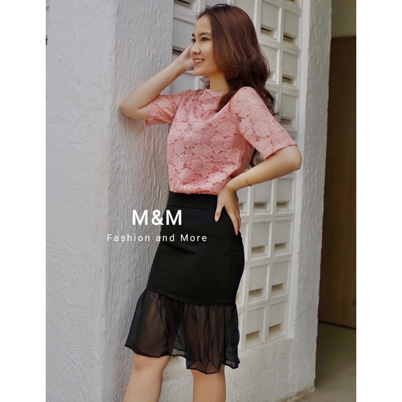 Set công sở áo ren hoa chân váy đuôi cá cao cấp | BigBuy360 - bigbuy360.vn
