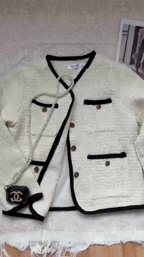 Áo khoác dạ trắng tweed phong cách tiểu thư, thanh lịch dáng dài áo cardigan dạ dày dặn [HÌNH THẬT] | BigBuy360 - bigbuy360.vn