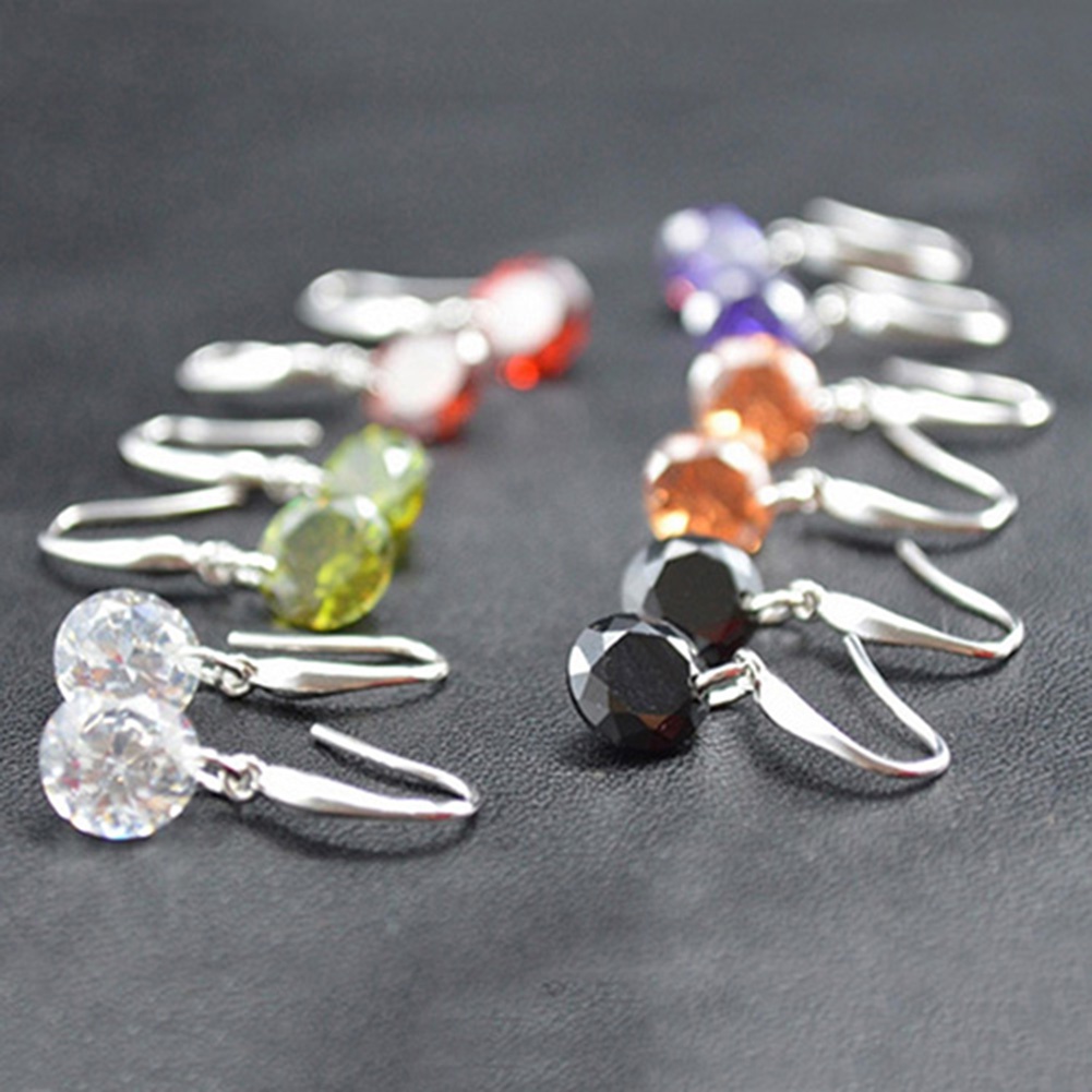 (MỚI) Bông tai mạ bạc đính đá thời trang