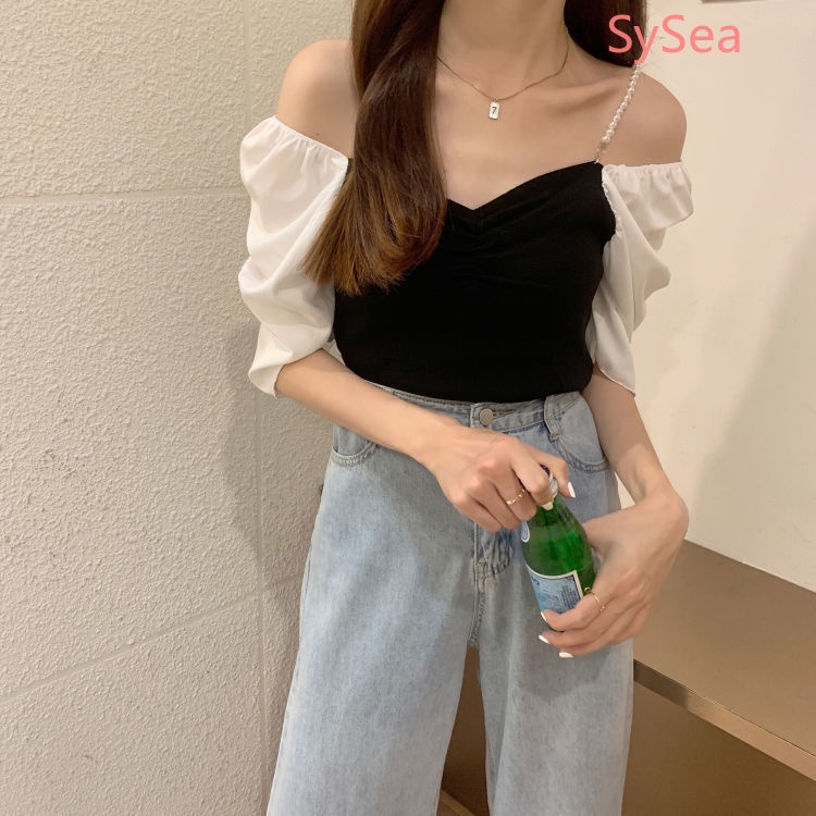 Áo Dệt Kim Trễ Vai Thời Trang Mùa Hè Cho Nữ