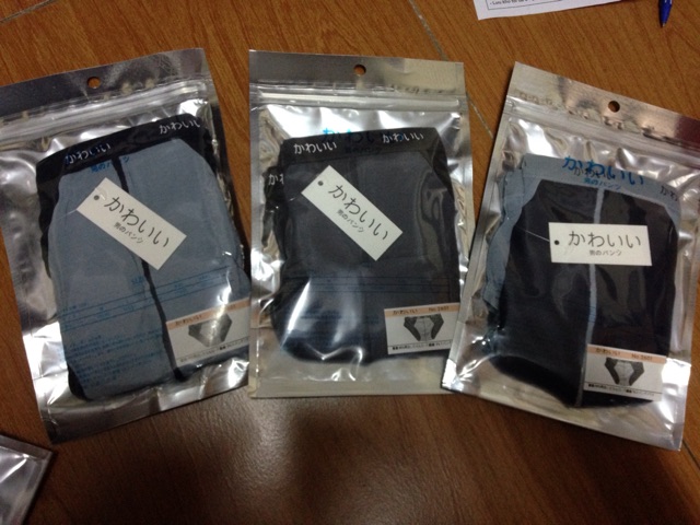 5 quần sịp nam  xuất nhật 100% cotton kèm túi zip kiểu SỊP CHÉO