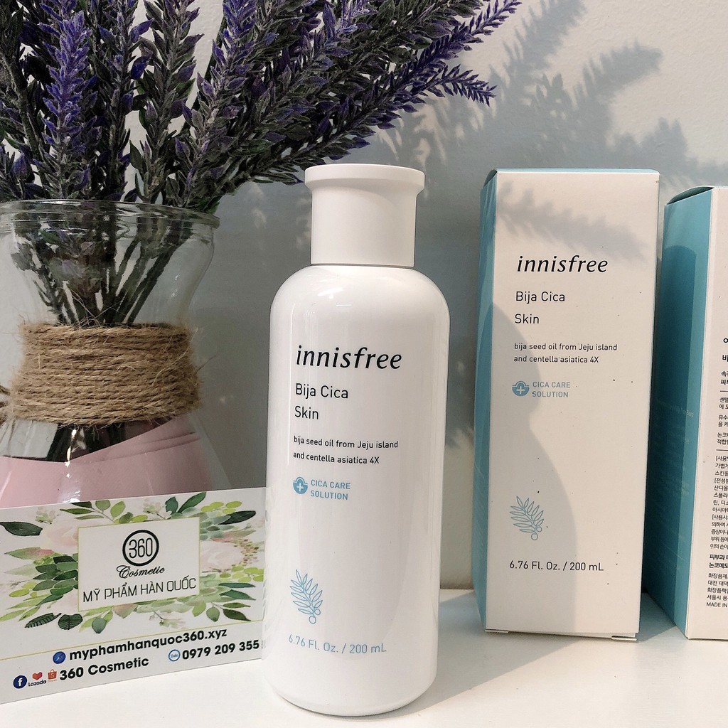 Nước Hoa Hồng Chăm Sóc Da Mụn, Da Nhạy Cảm Innisfree Bija Cica Skin 200ml