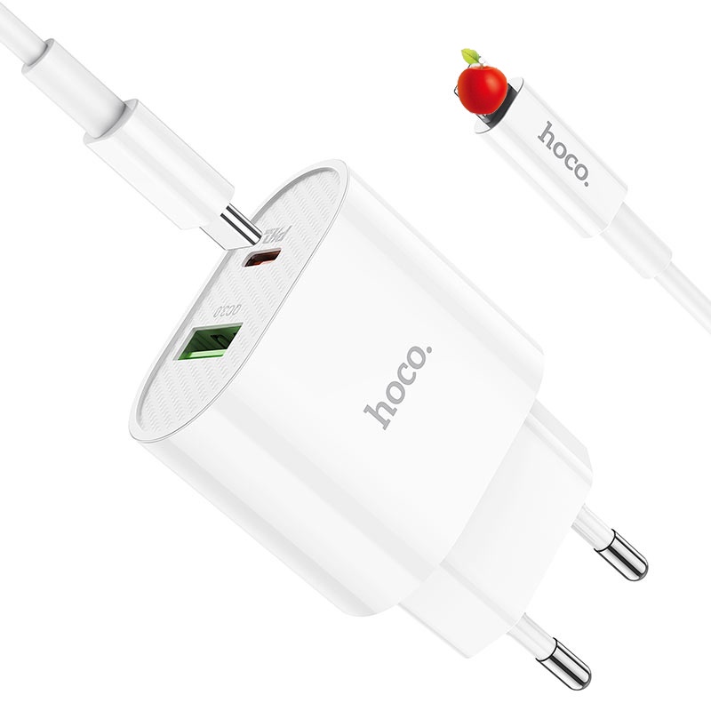 ⚡SẠC NHANH 20W⚡ Bộ sạc nhanh cho lphone HOCO C95A 2 cổng PD20W USB QC3.0, củ sạc TYPE-C -USB to Iingtning