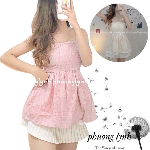 Áo hai dây nữ , áo peplum nữ đan dây lưng [MS03/GN65]