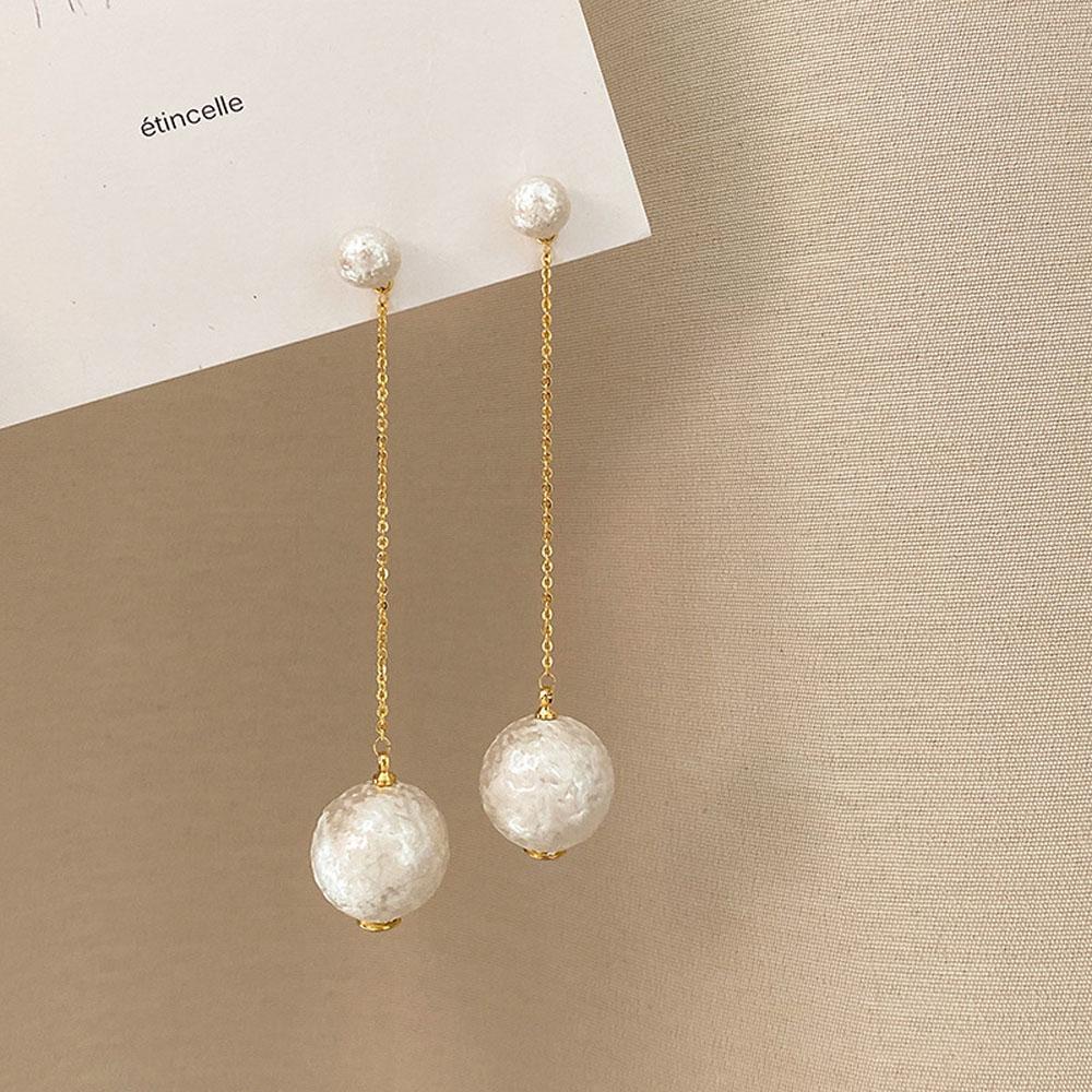 JARRED Bông Tai Dáng Dài Hình Tròn Phong Cách Hàn Quốc Thời Trang Cho Nữ