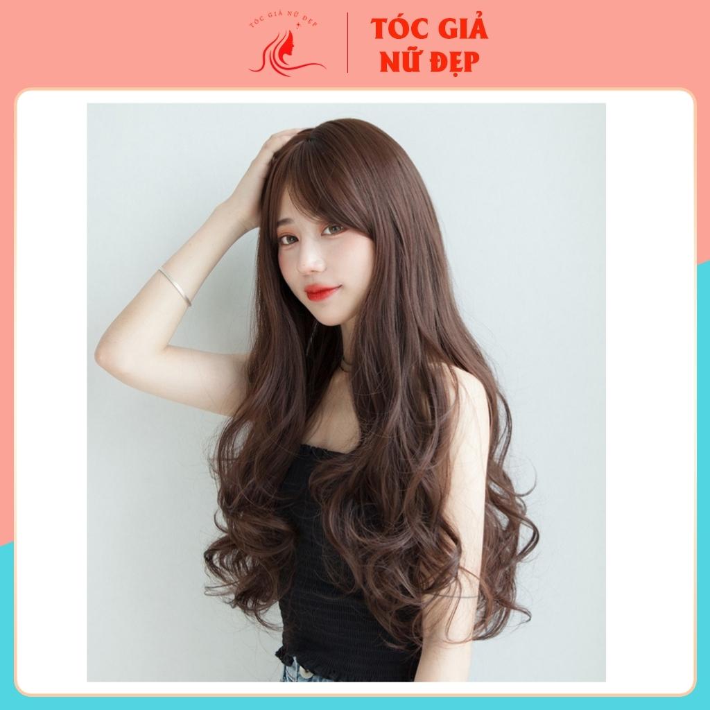 Tóc giả nữ nguyên đầu xoăn 2 mái bay, 2201