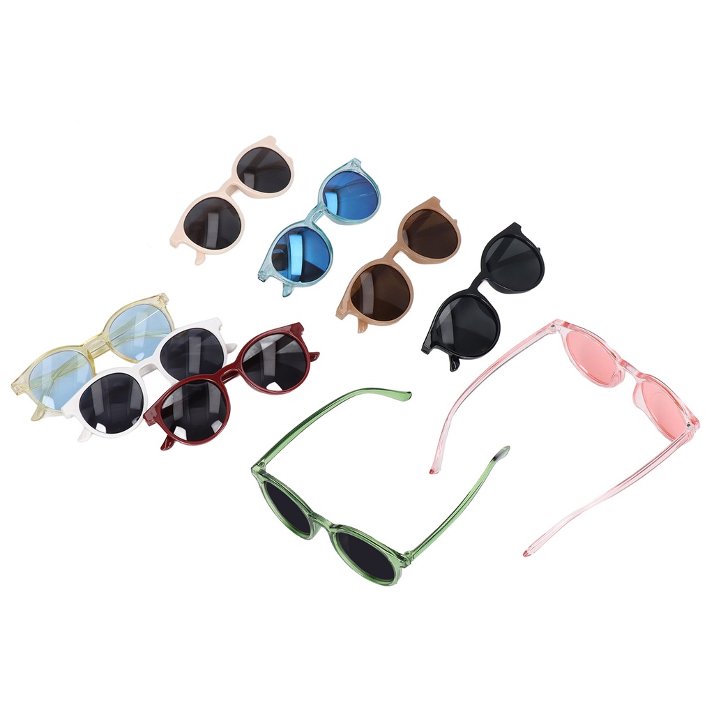 Lithium067 Kính râm cho bé trai bé gái  9 cái Kính râm trẻ em hình bầu dục Bảo vệ chống tia cực tím Đa màu sắc cho mới biết đi mát cầm tay trang trí bên