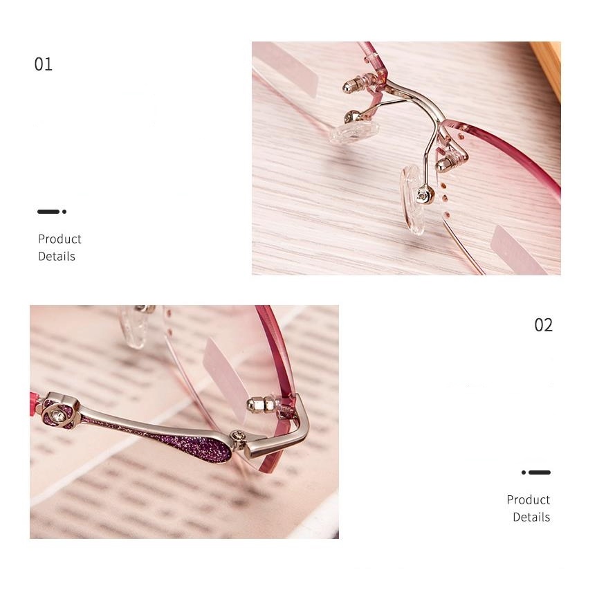 Kính lão thị không gọng cho nam và nữ chất lượng cao Kính đọc sách trên điện thoại di động có độ phân giải cao