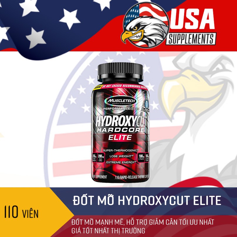 Đốt mỡ Hydroxycut Elite - phiên bản hỗ trợ giảm cân, giảm mỡ size 110 viên