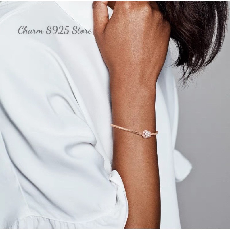 charm pan ngôi sao đá lớn vàng hồng bạc s925