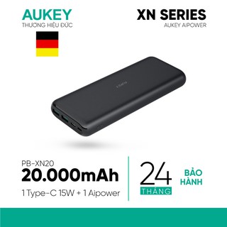  Pin Sạc Dự Phòng 20000mAh Aukey PB-XN20 2 Cổng AiPower Cổng Type C 15W