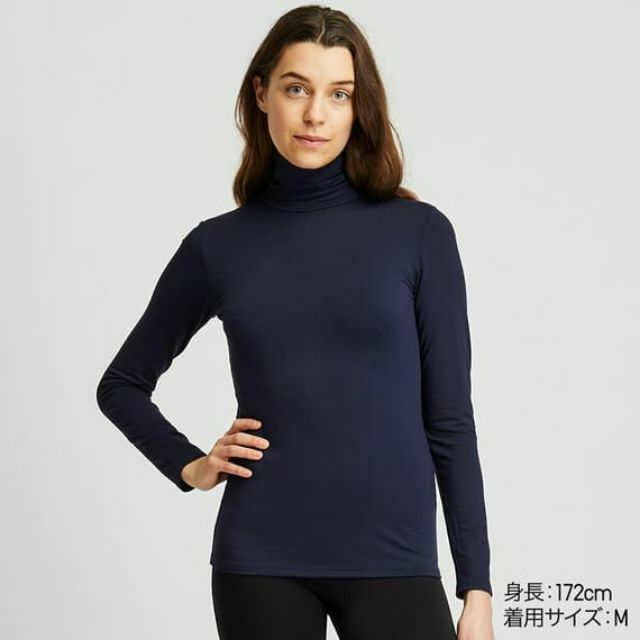 Áo giữ nhiệt heattech extra warm nữ cổ lọ UNIQLO