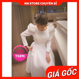 ĐẦM XÒE TÙNG TO HỞ LƯNG QUÝ TỘC (TS314) ⚡100% ẢNH THẬT⚡ ĐẦM CÔ DÂU