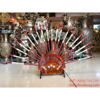 Bộ 20 Đũa Kệ Thờ Gỗ Hương Khảm Xương