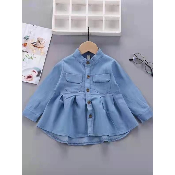 Váy Denim / Áo Dài Cho Bé Gái