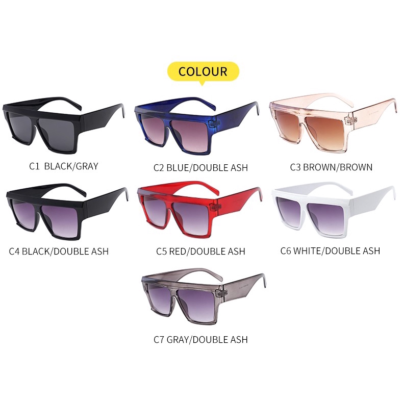 Kính mát gọng vuông bản to thời trang cho nữ Samjune