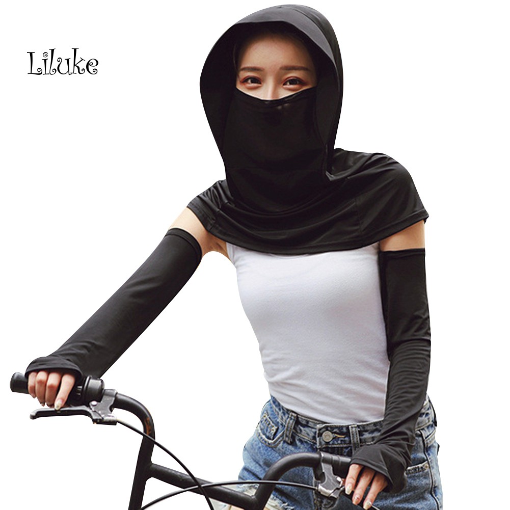 Nón đội bảo vệ mặt cổ chống nắng có viền dành cho nữ đi biển hoặc đạp xe