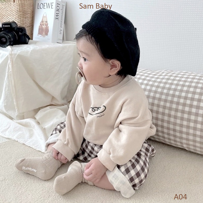 Áo nỉ bánh mì cho bế trai bé gái từ 6,6-14,5kg - Sam Baby - A04