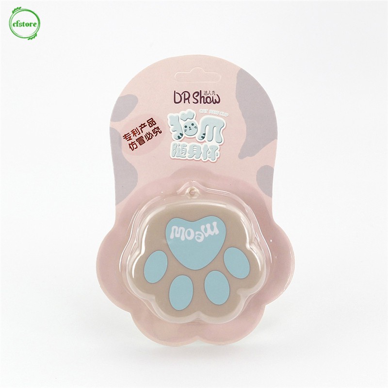 Cốc uống nước gấp gọn hình chân mèo dễ thương