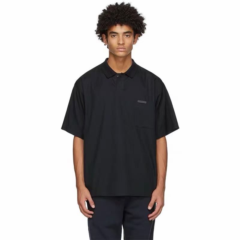 Áo Polo Fear Of God FOG Black Poplin 7th Collection - Áo Streetwear