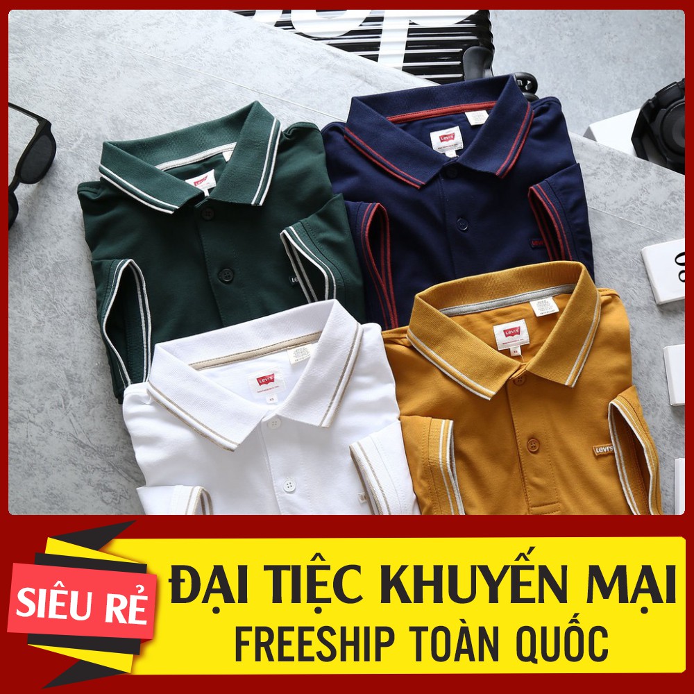 [Giá Huỷ Diệt] Áo Thun Polo Levis Có Cổ Hàng Xuất Vải Siêu Mát SlimFit Dáng Dài